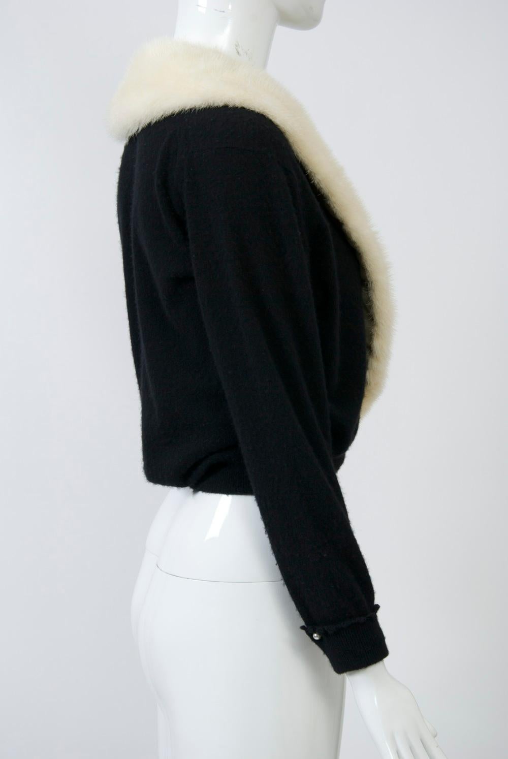 mink cashmere cardigan