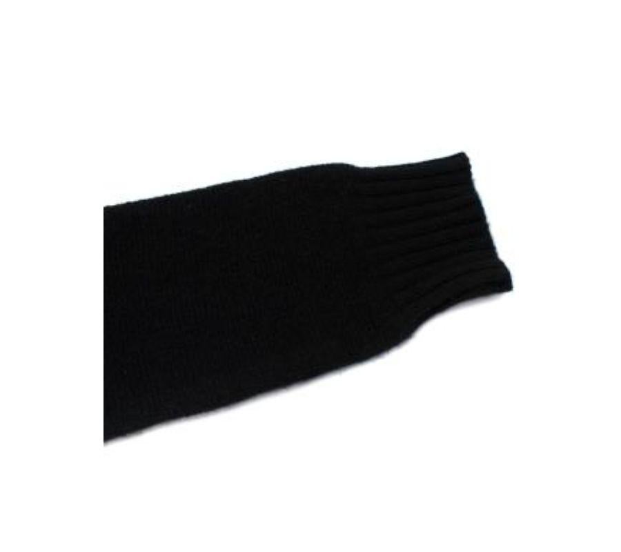 Black Cashmere Knit Jumper For Sale 1