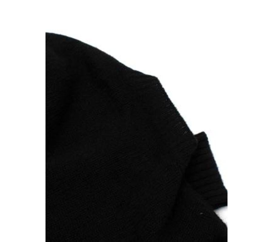 Black Cashmere Knit Jumper For Sale 2