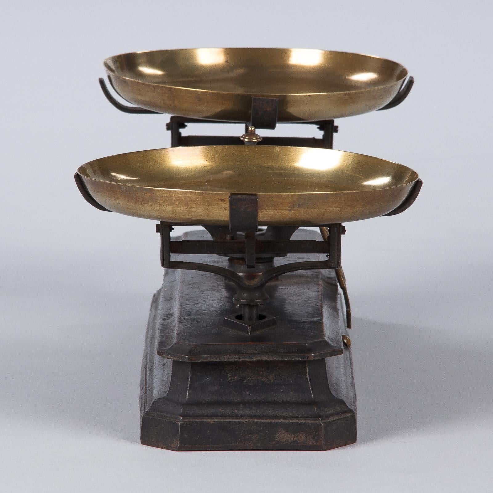 Black Cast Iron and Brass Scale by Joseph Beranger, Early 1900s 6