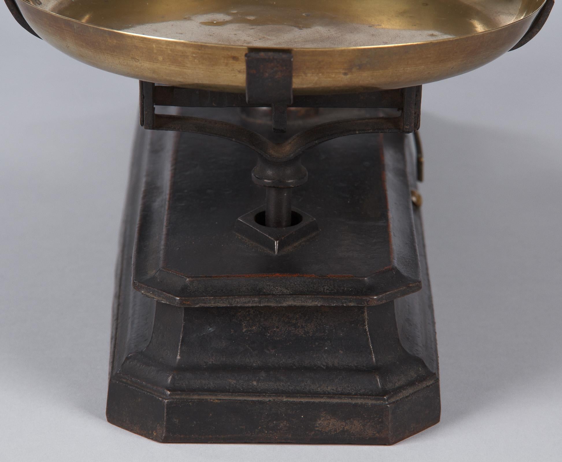 Black Cast Iron and Brass Scale by Joseph Beranger, Early 1900s 7