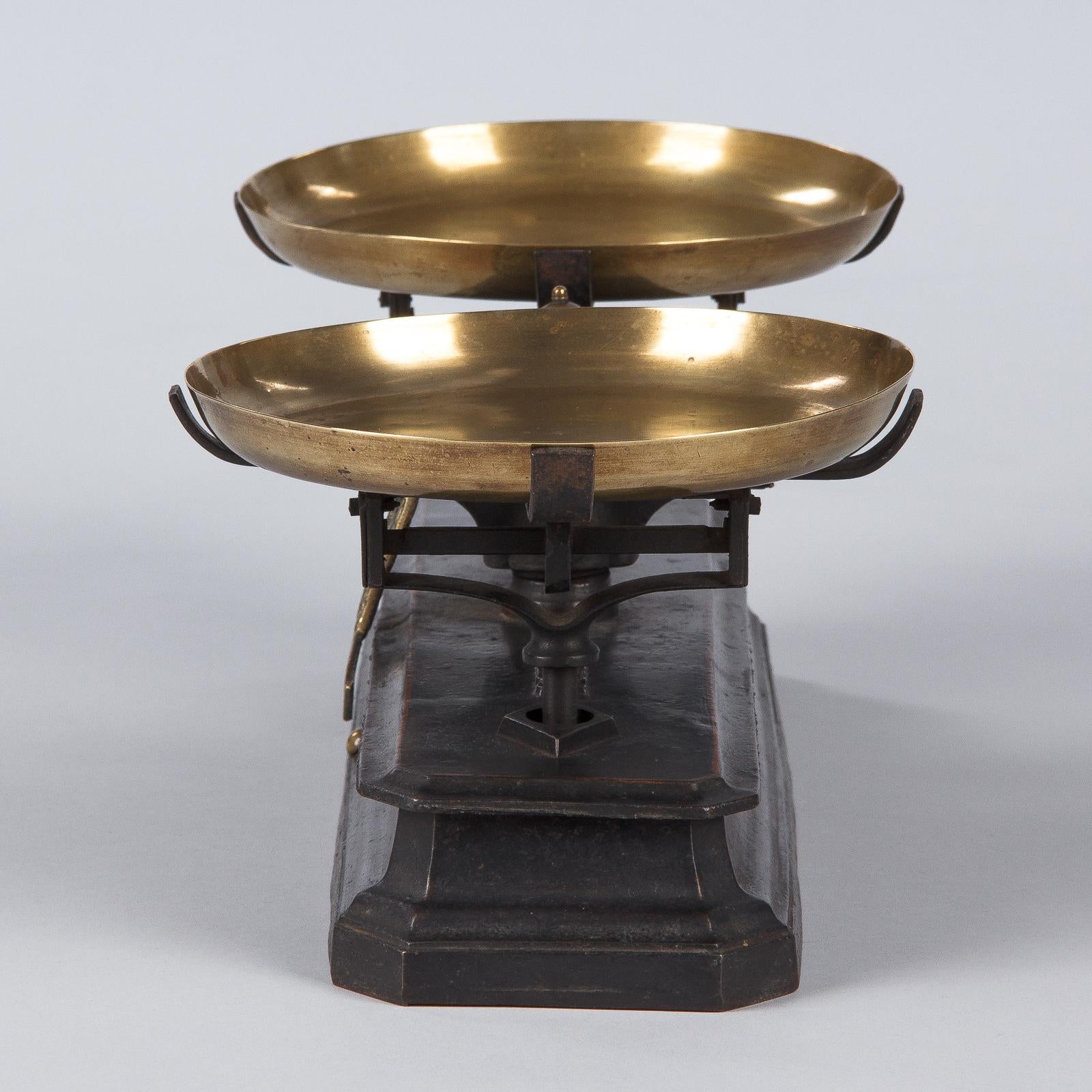 Black Cast Iron and Brass Scale by Joseph Beranger, Early 1900s 2