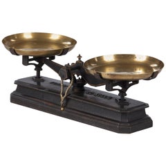 Black Cast Iron and Brass Scale by Joseph Beranger, Early 1900s