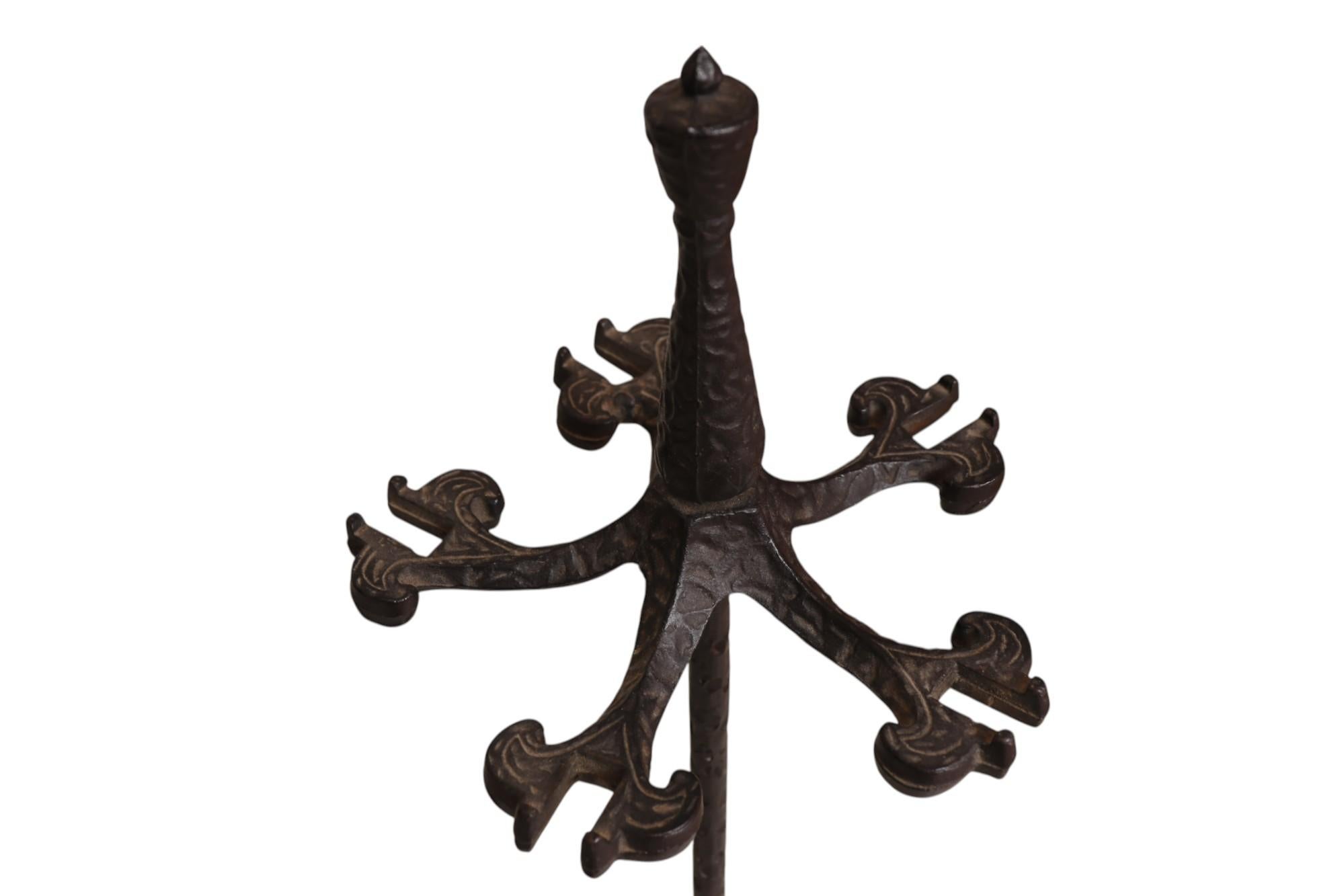Black Cast Iron Fireplace Tools, 5pcs 1