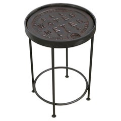 Black Cast Iron Water Meter Cover Side Table Wichita KS