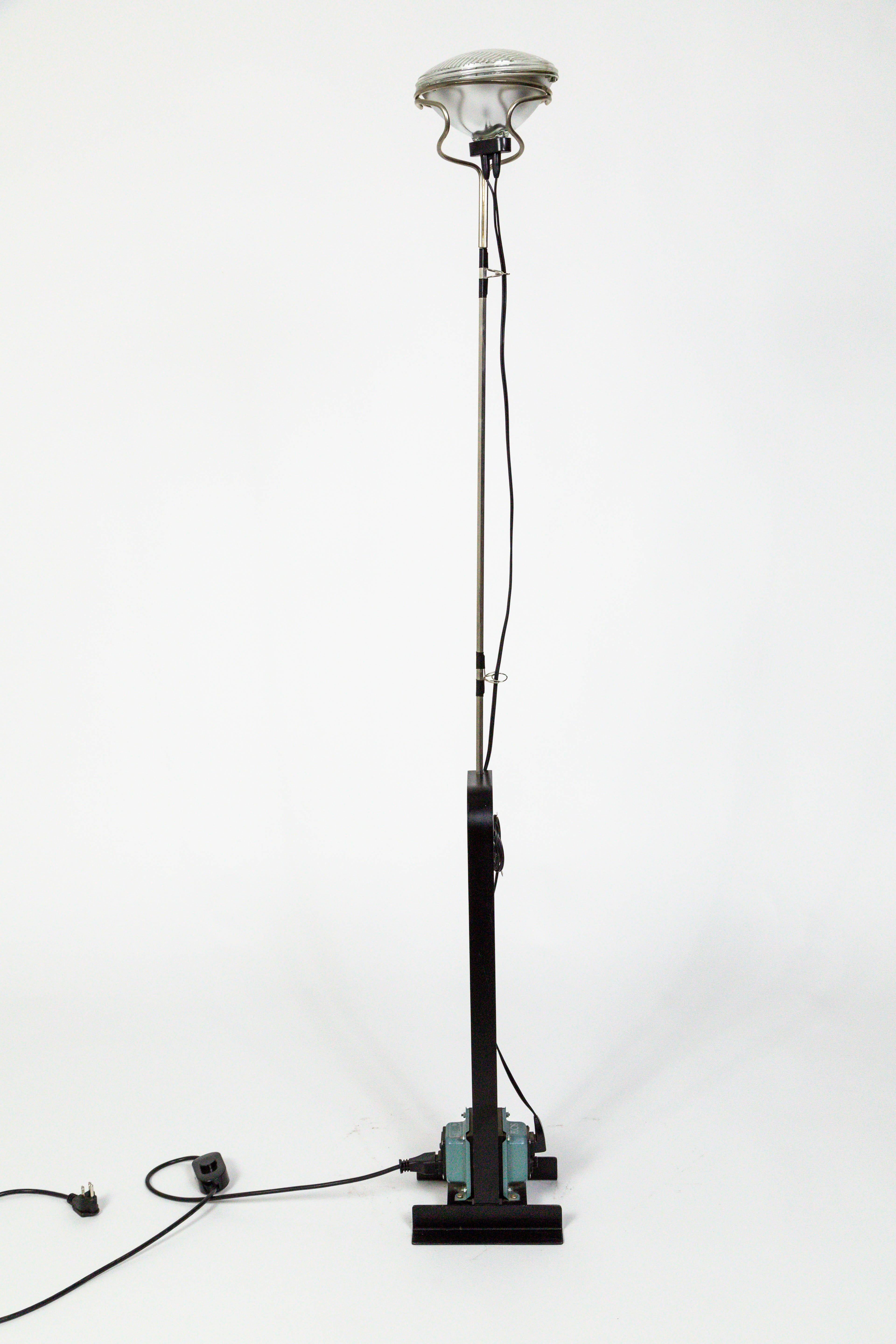 20th Century Black Castiglioni Toio Industrial Floor Lamp by Flos