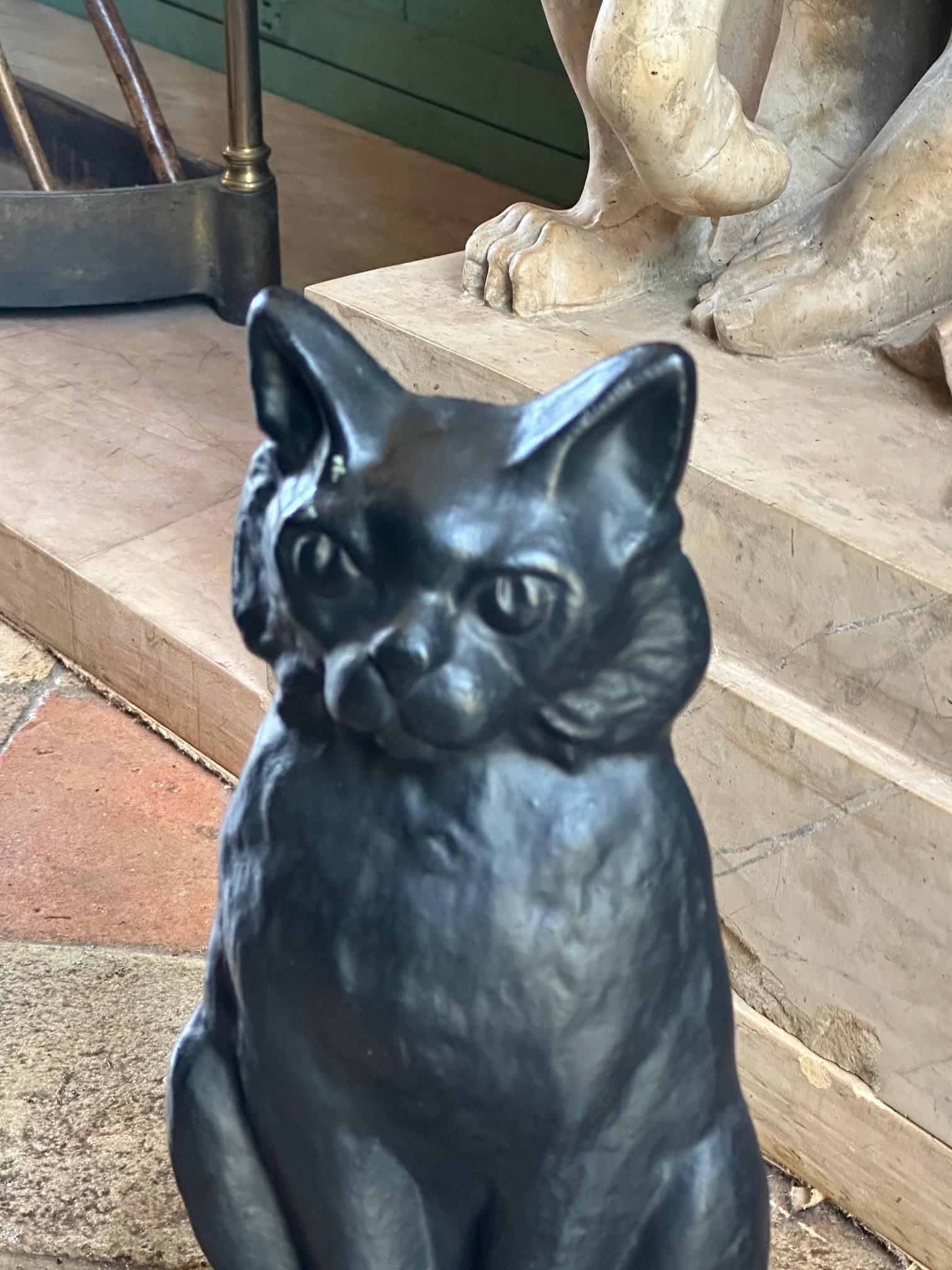 Black Cat Lovers Cast Iron Painted Door Stop Decorative object kids Bedroom For Sale 6