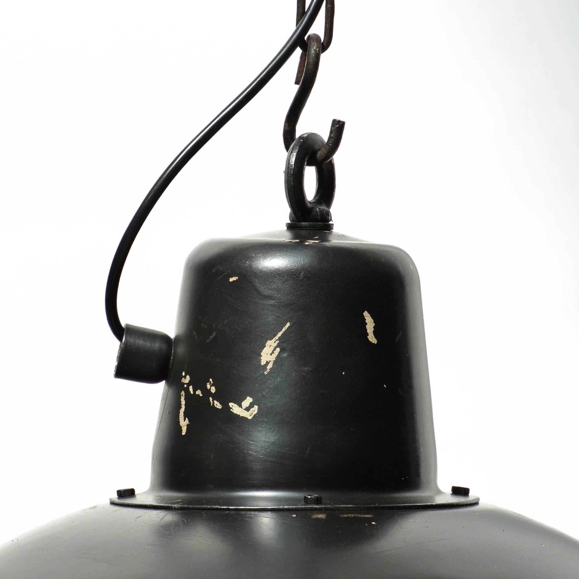 Black Ceiling Lamp with Fence, circa 1960-1969 In Good Condition In Saint Ouen, FR