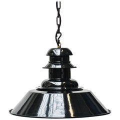 Black Ceiling Light with Perforated Neck, France, circa 1950
