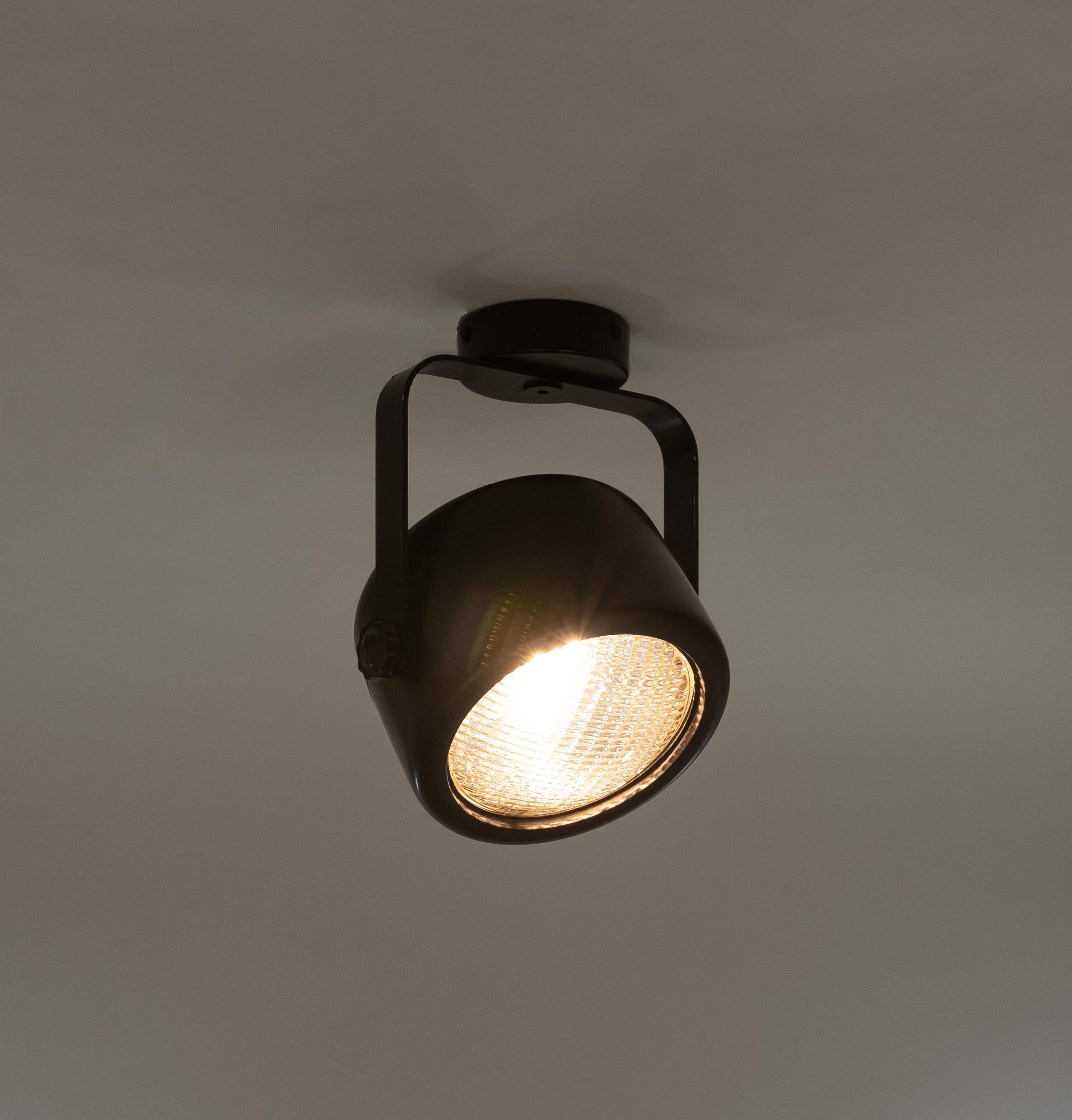 Mid-Century Modern Plafonnier ou applique noire n° 260 de Gino Sarfatti pour Arteluce, années 1960 en vente