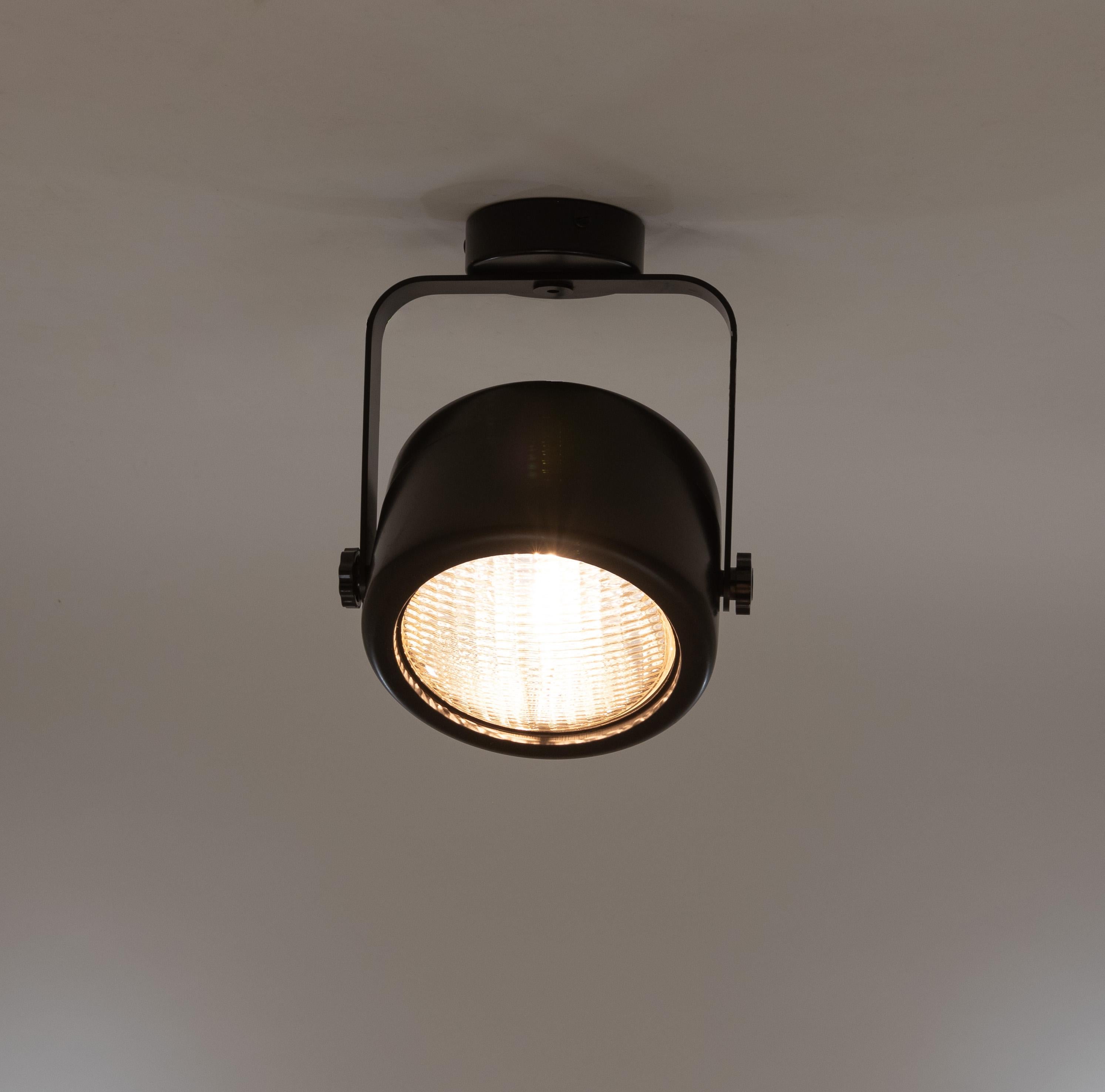 Plafonnier ou applique noire n° 260 de Gino Sarfatti pour Arteluce, années 1960 Bon état - En vente à Rotterdam, NL