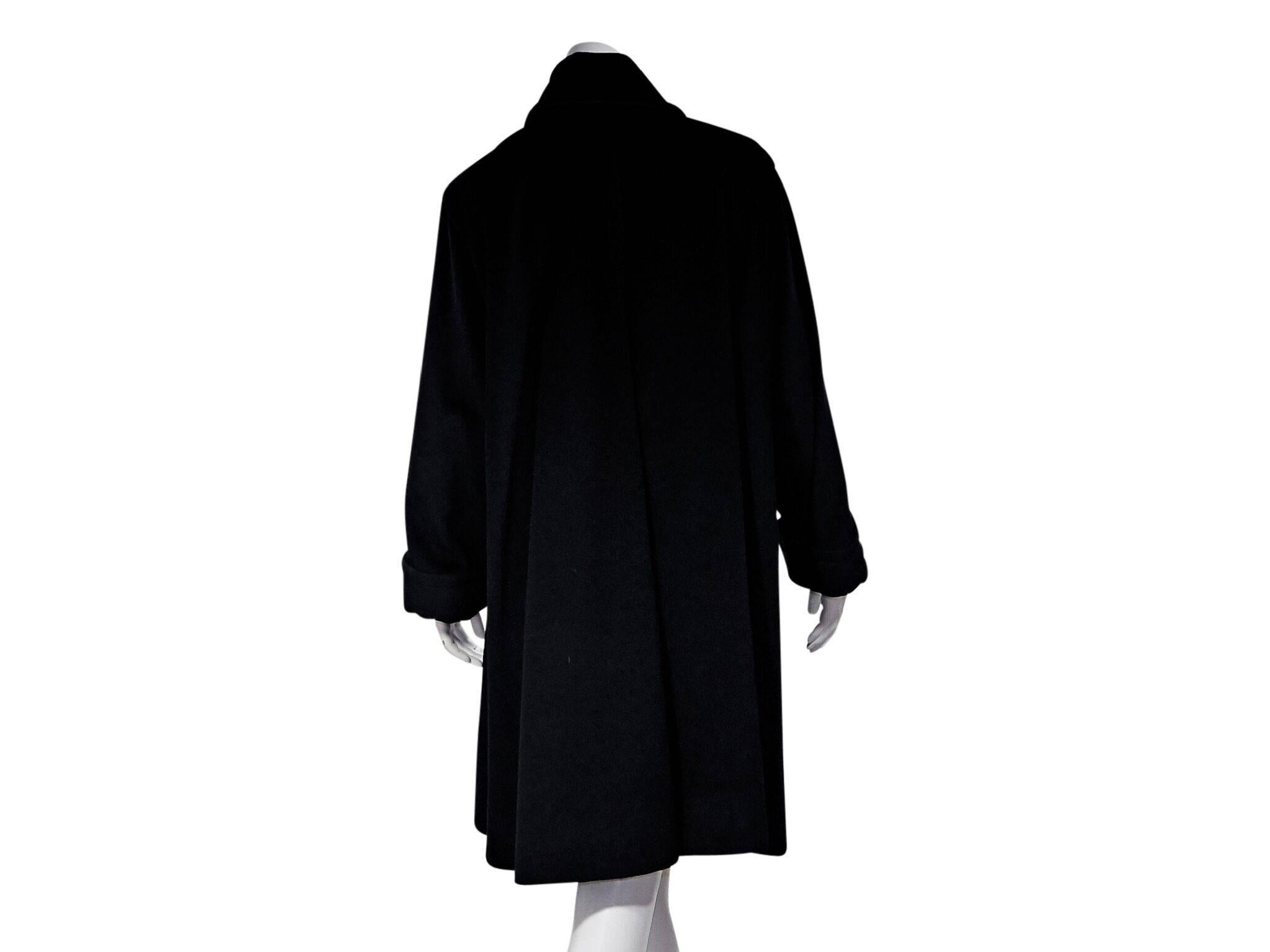 Celine Black Cashmere and Wool Blend Coat In Good Condition In New York, NY