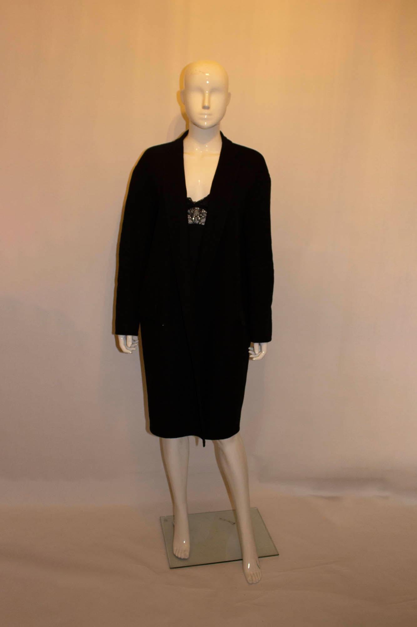 Black Celine Cashmere Coat In Good Condition In London, GB