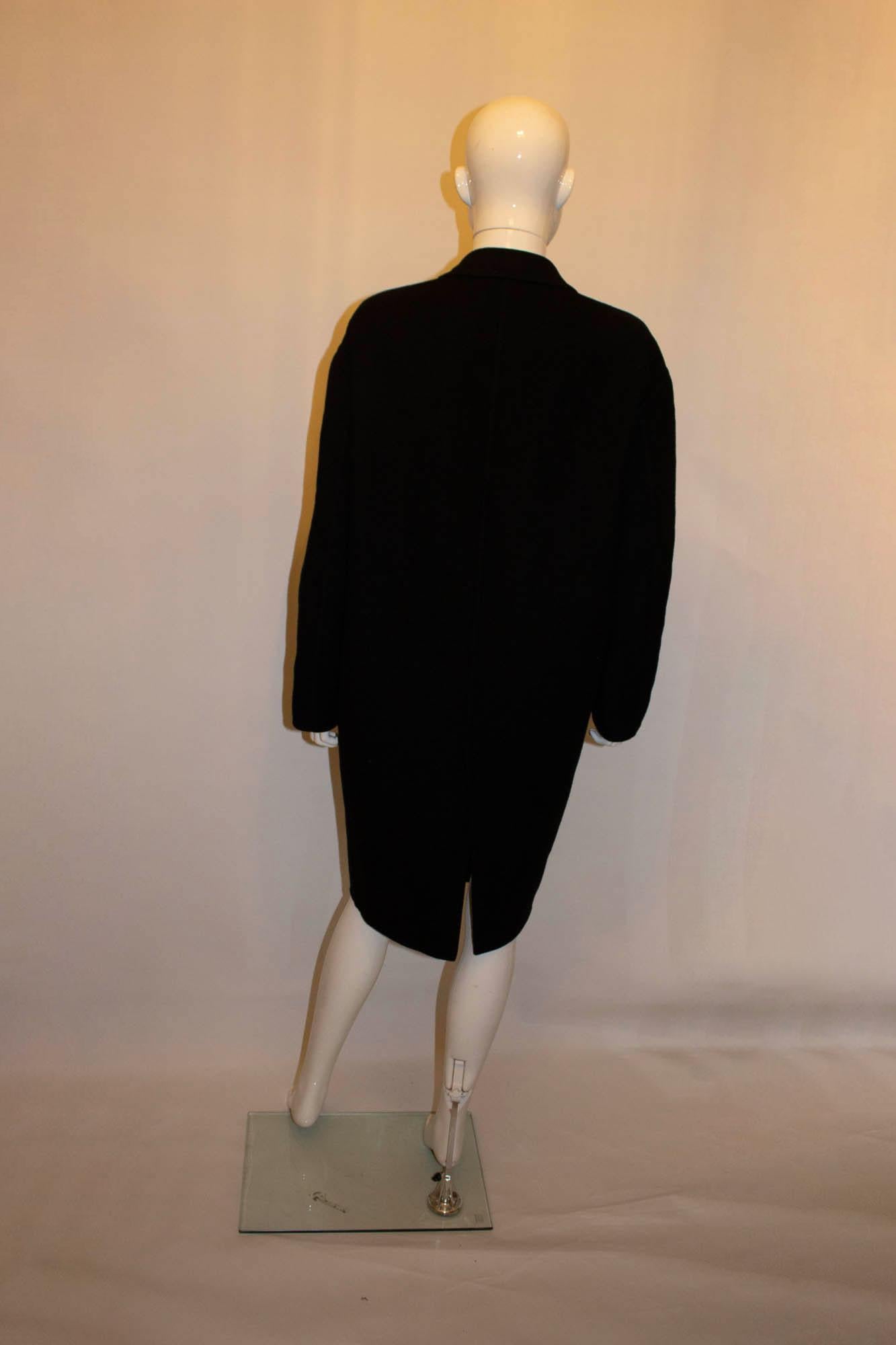 Black Celine Cashmere Coat 1