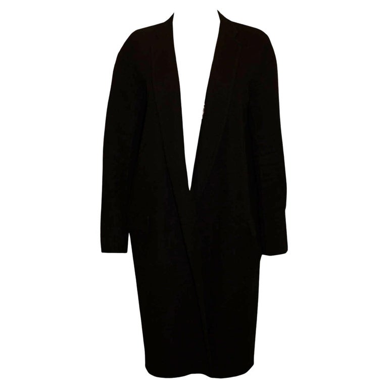 Black Celine Cashmere Coat For Sale at 1stDibs