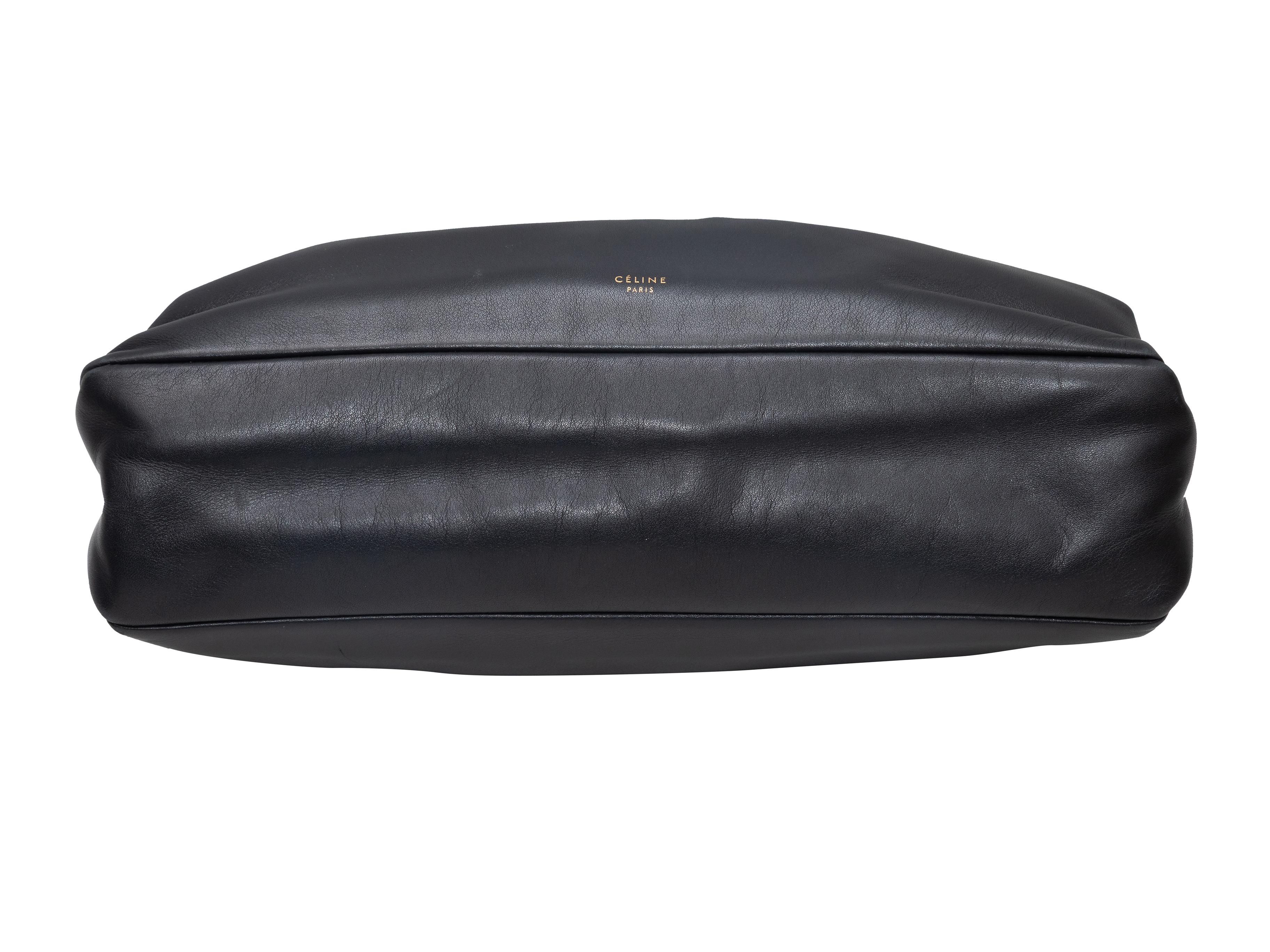 Pochette nera Celine in pelle con chiusura francese In condizioni buone in vendita a New York, NY