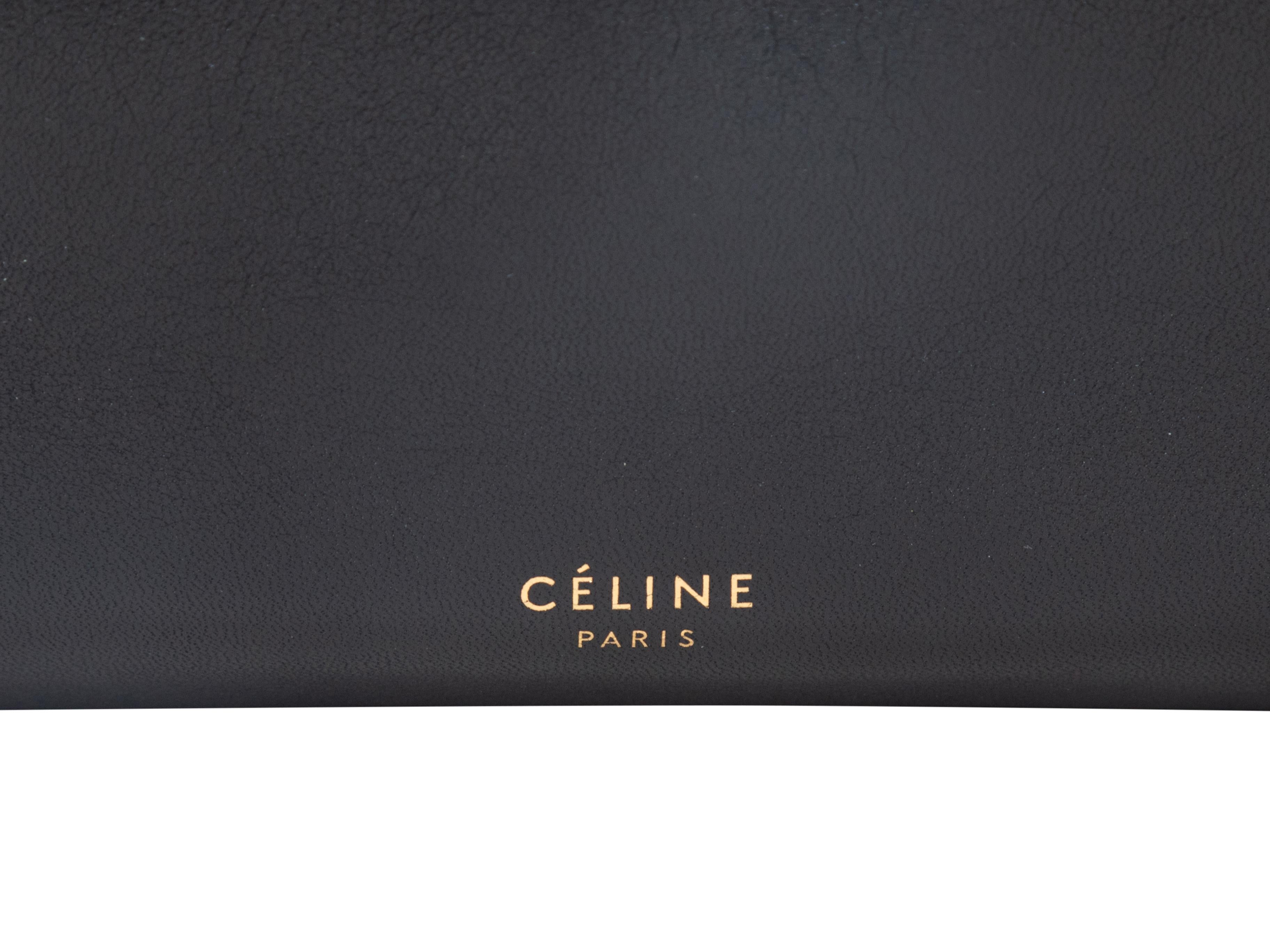 Pochette nera Celine in pelle con chiusura francese in vendita 2