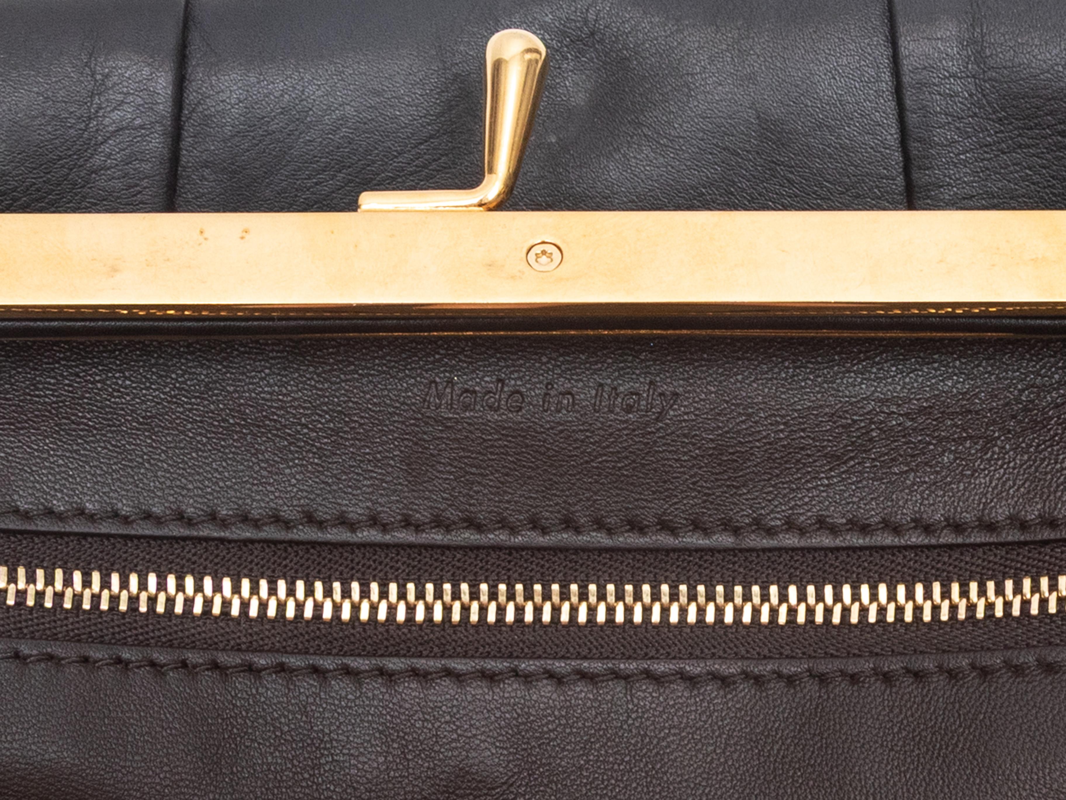 Pochette nera Celine in pelle con chiusura francese in vendita 3