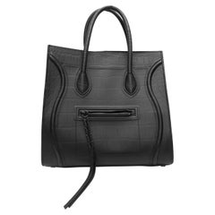 Black Celine Large Phantom Luggage Bag