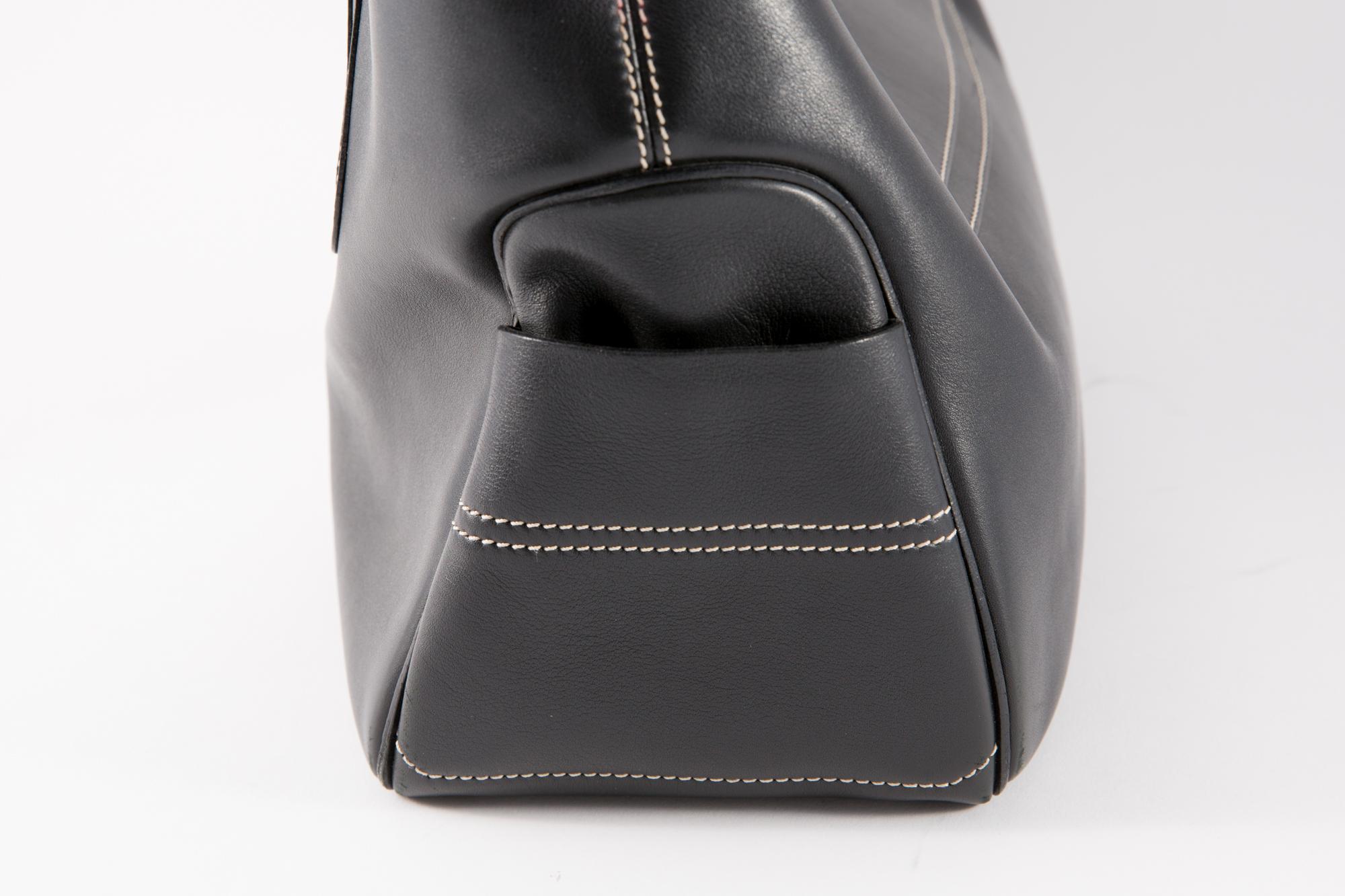 Black Celine Leather Boogie Tote Bag For Sale 1