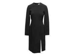 Black Celine Long Sleeve Wool Dress