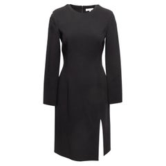 Black Celine Long Sleeve Wool Dress
