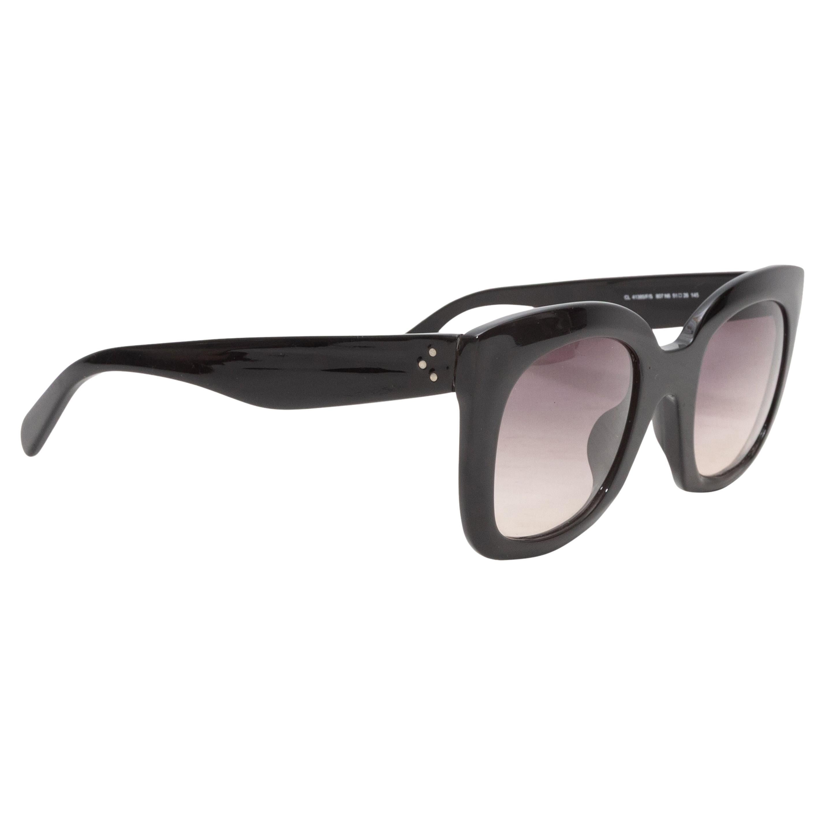 Gafas de sol negras Celine de gran tamaño