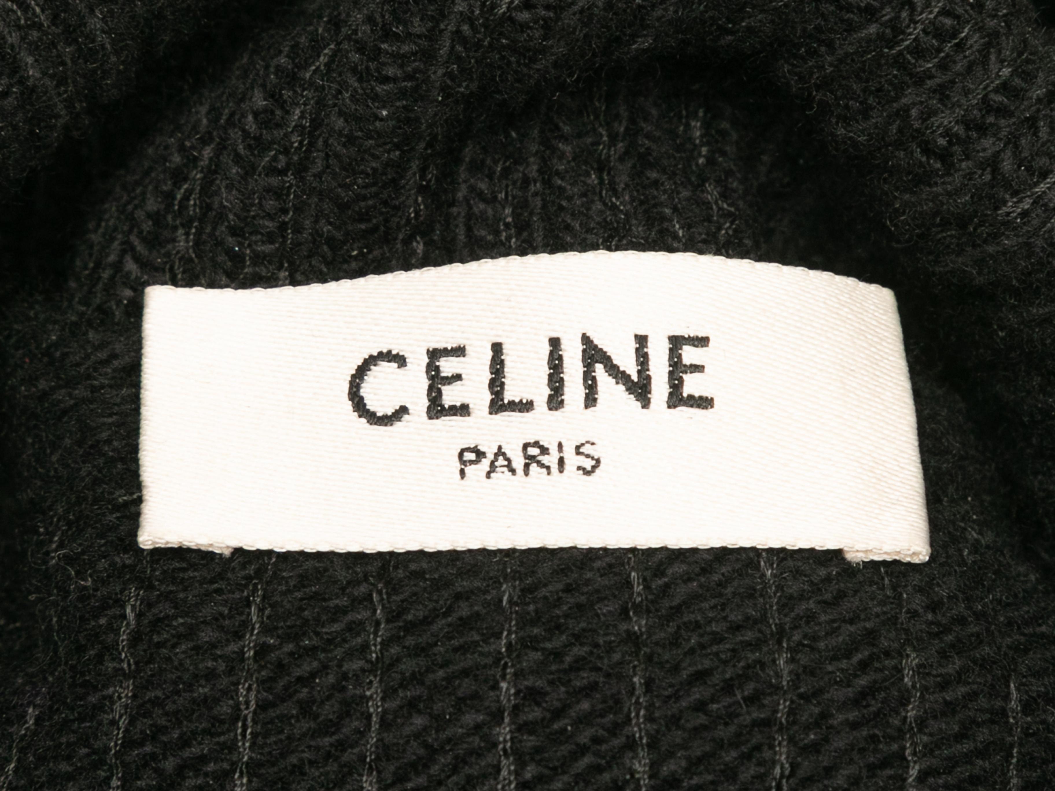 Pull à col roulé en laine pailletée noir Celine Taille US S Bon état - En vente à New York, NY