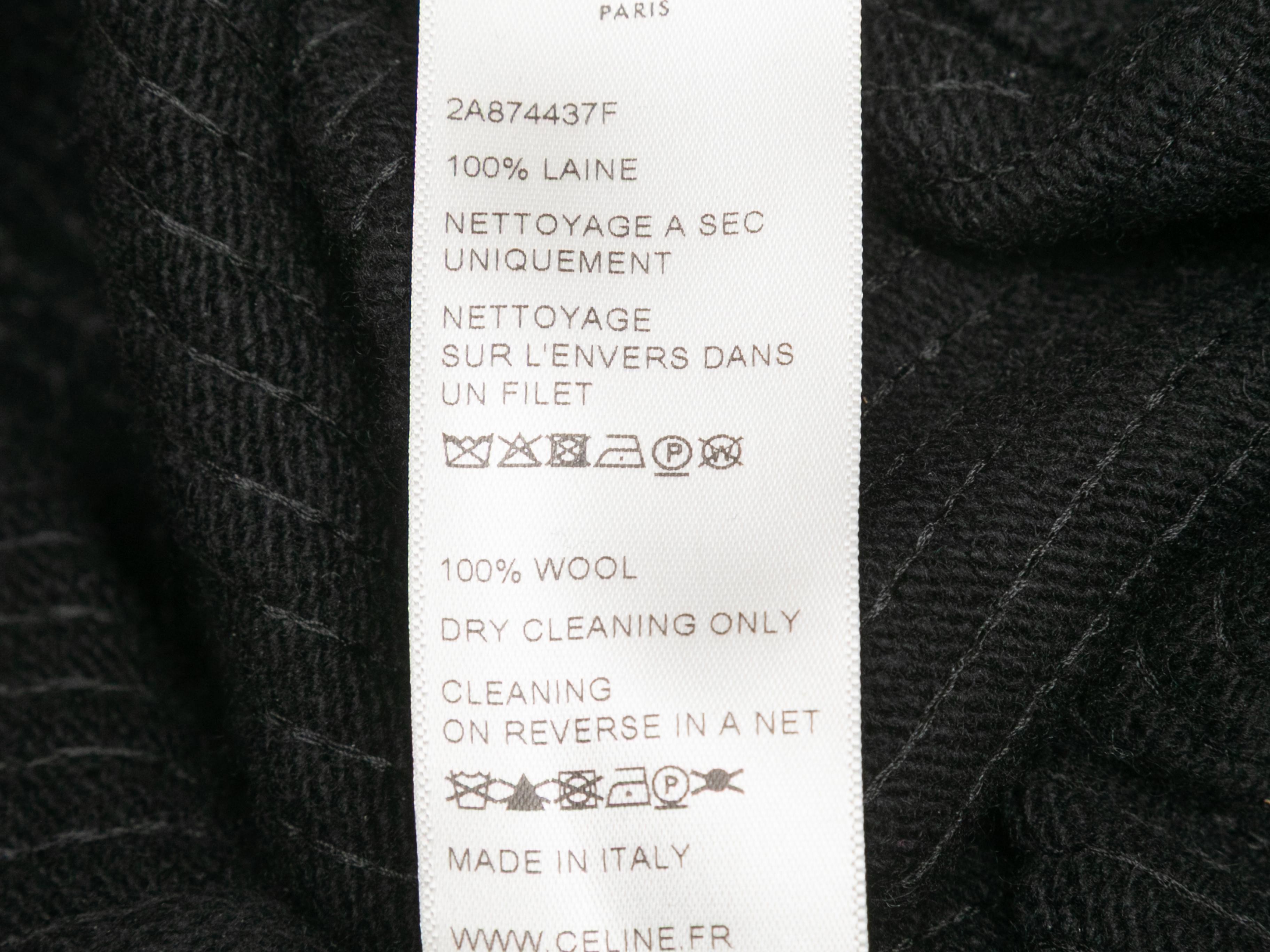 Pull à col roulé en laine pailletée noir Celine Taille US S en vente 1