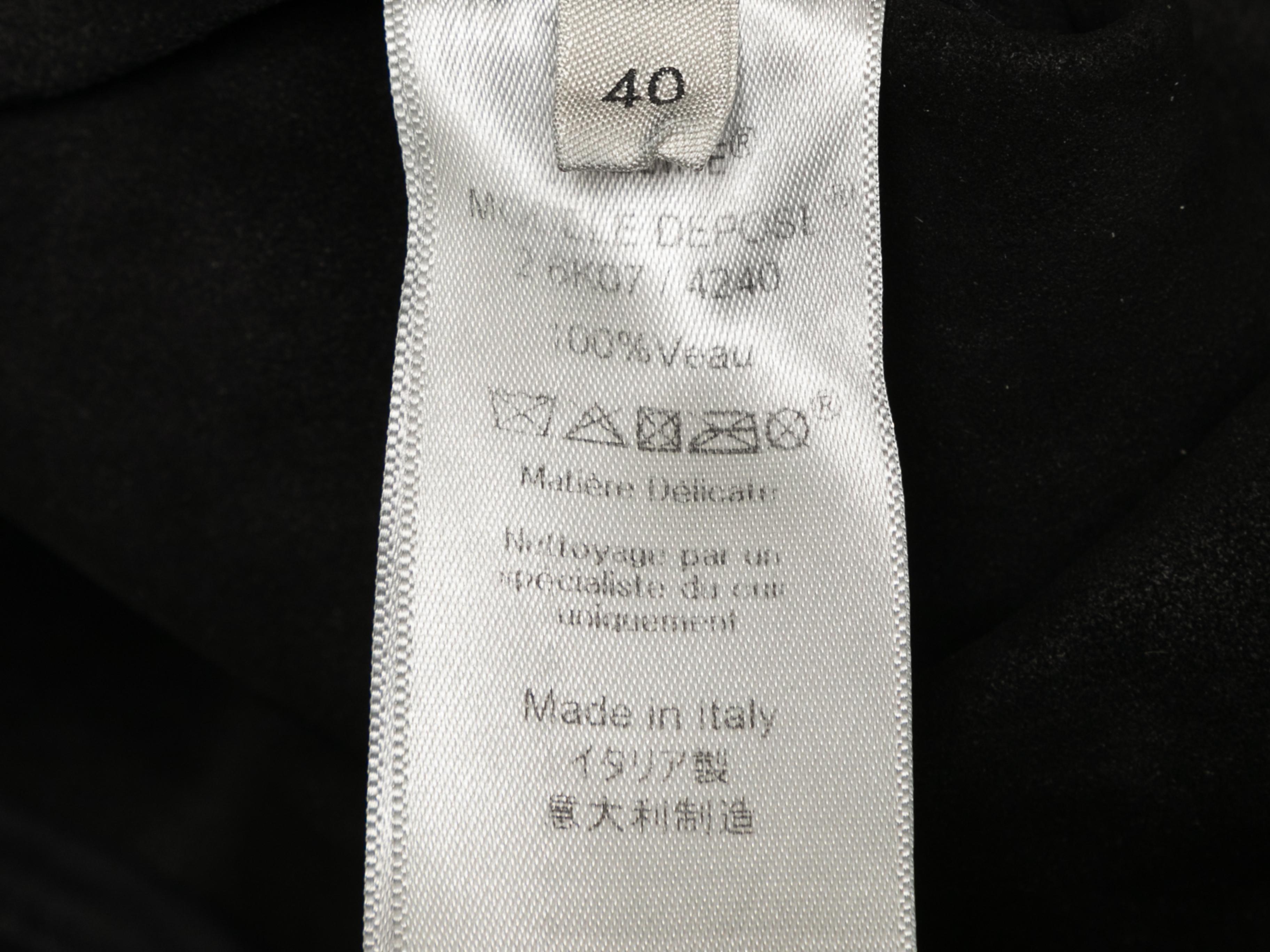 Schwarzes Celine Wildleder & Leder Kleid Größe FR 40 im Zustand „Gut“ im Angebot in New York, NY