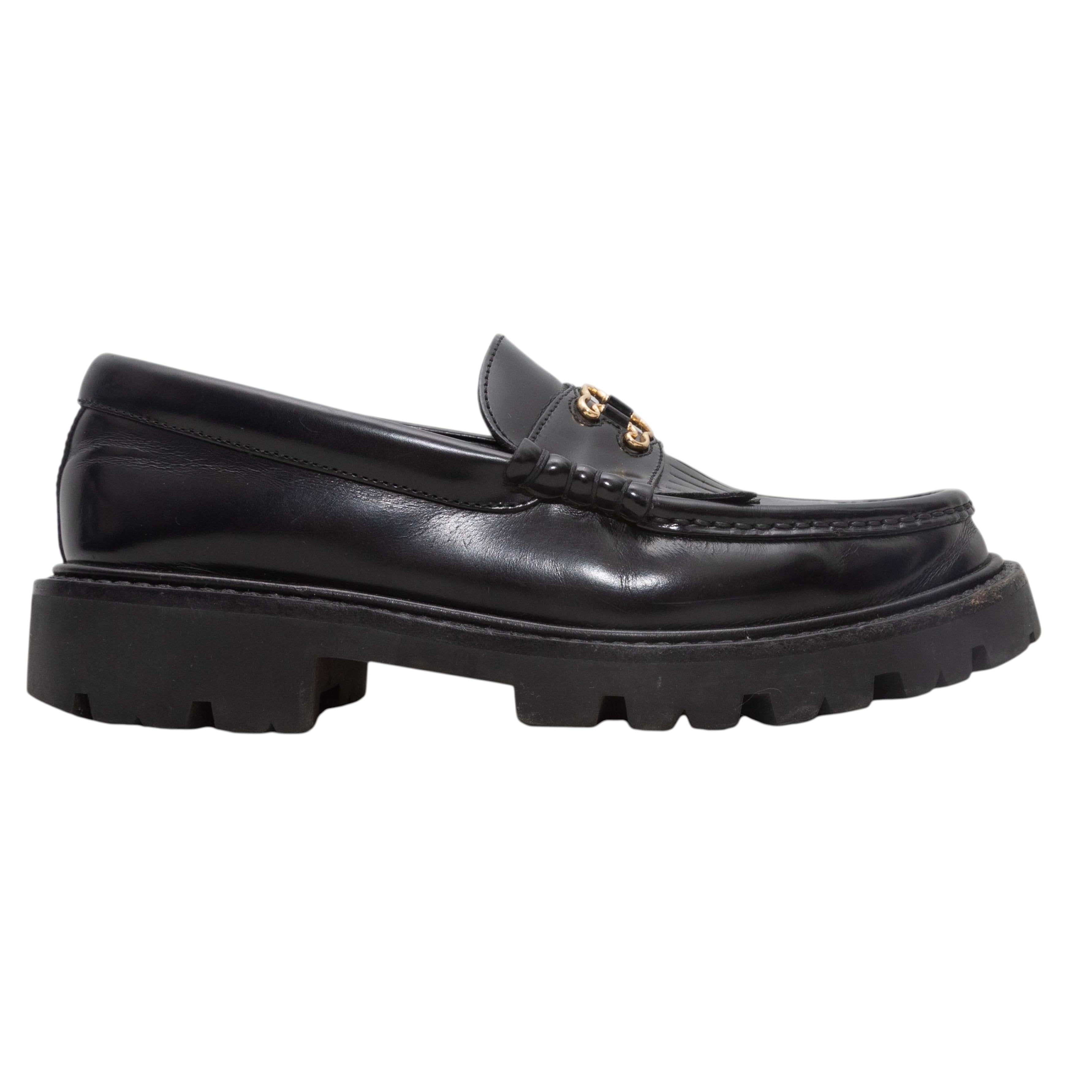 Mocasines negros Celine Triumph Chunky Kiltie en venta