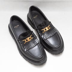 Black Celine Triumph Loafers Size 38