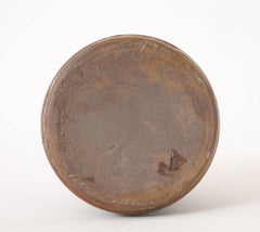 Black Ceramic And Brass Lamp, France 1960's