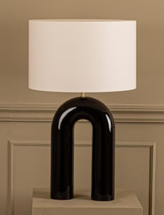 Black Ceramic Arko Table Lamp by Simone & Marcel