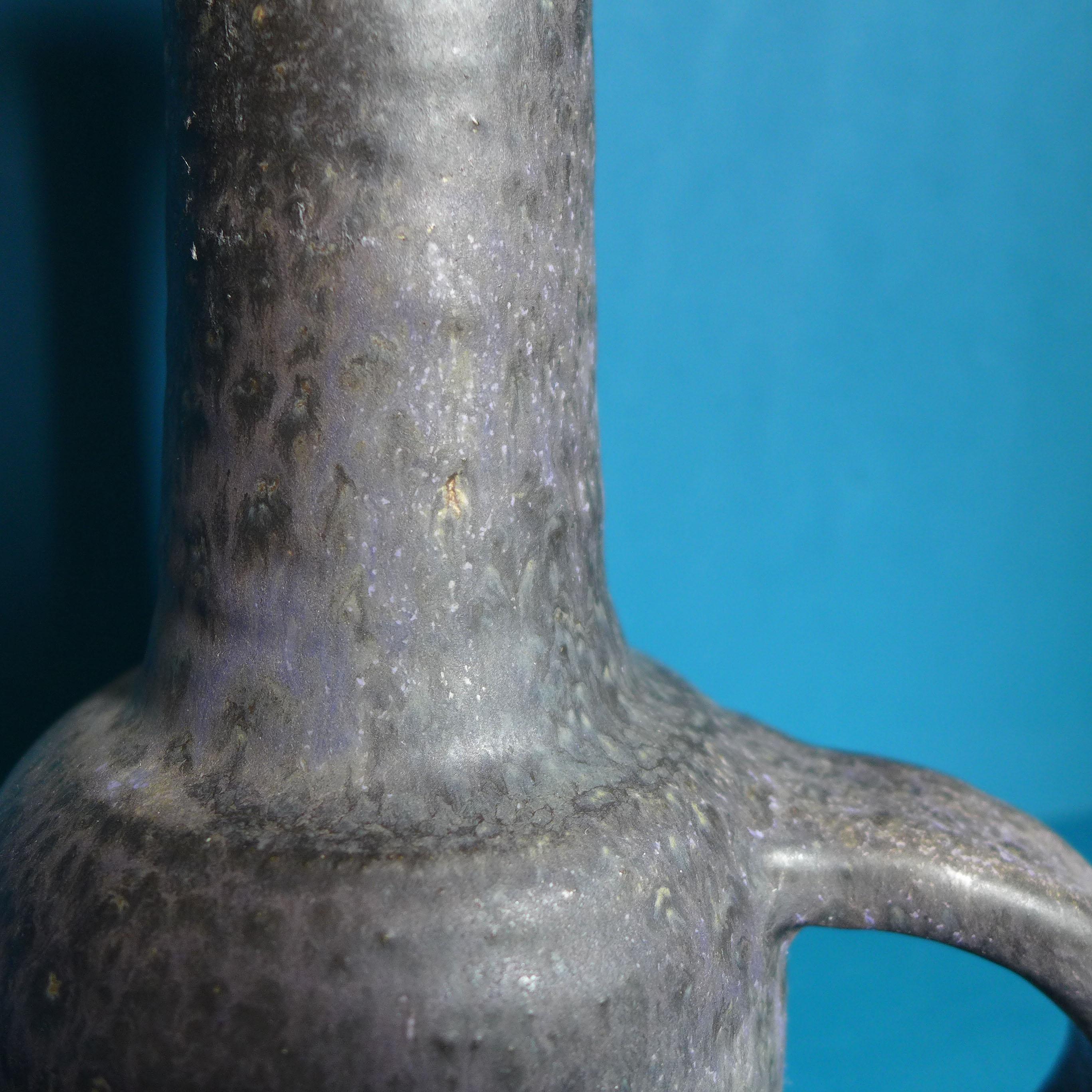 Dutch Black Ceramic Bottle Vase For Sale