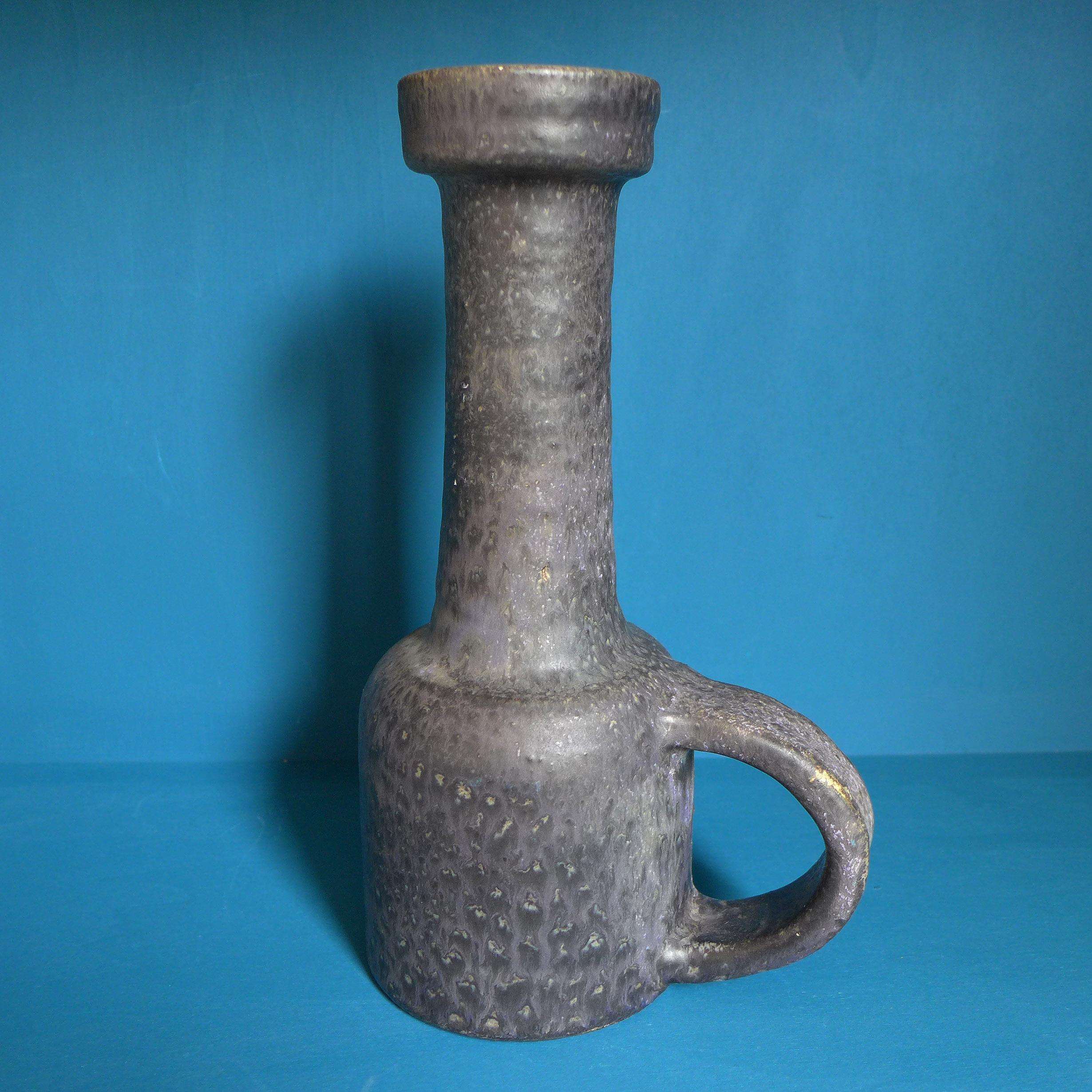 Black Ceramic Bottle Vase For Sale 1