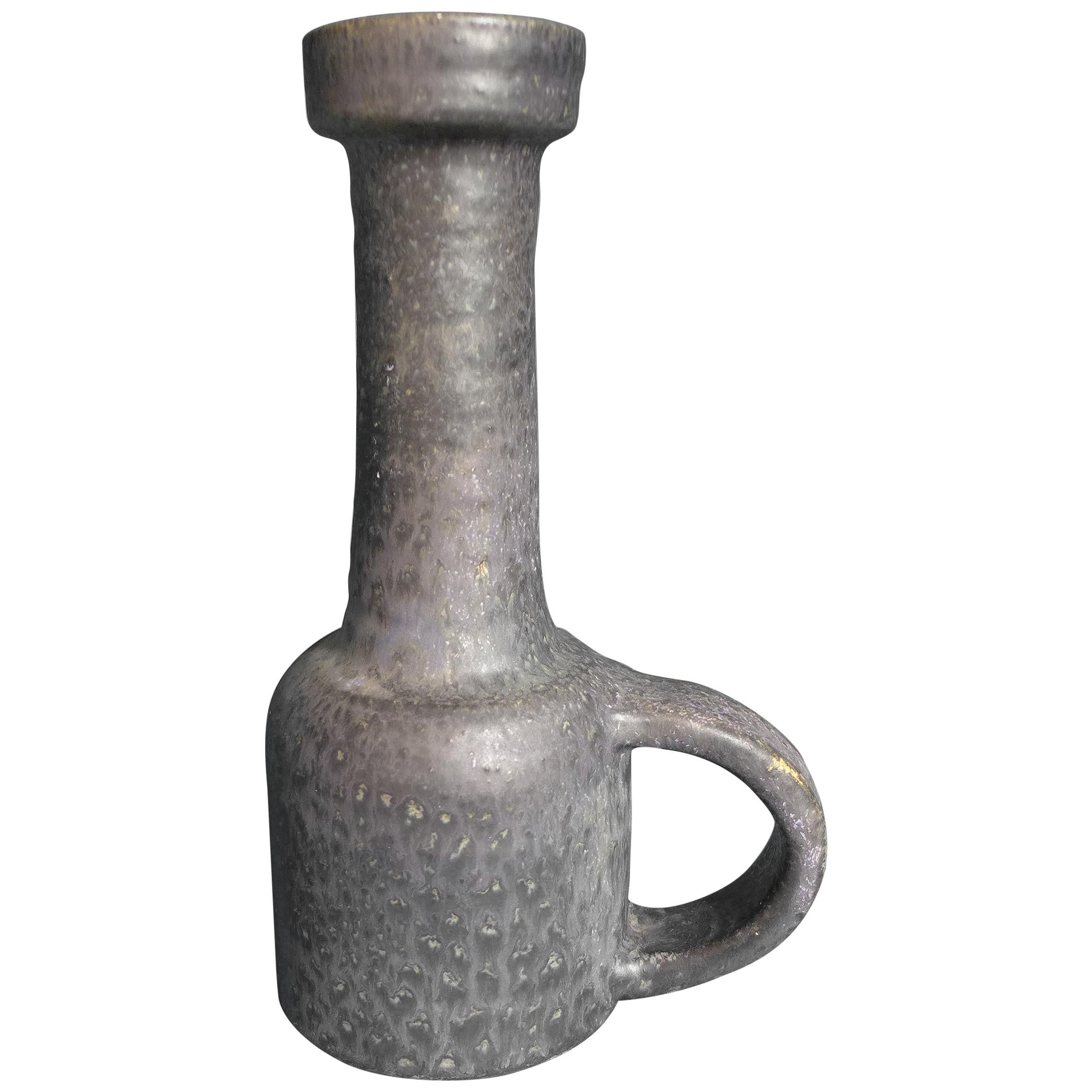 Black Ceramic Bottle Vase For Sale