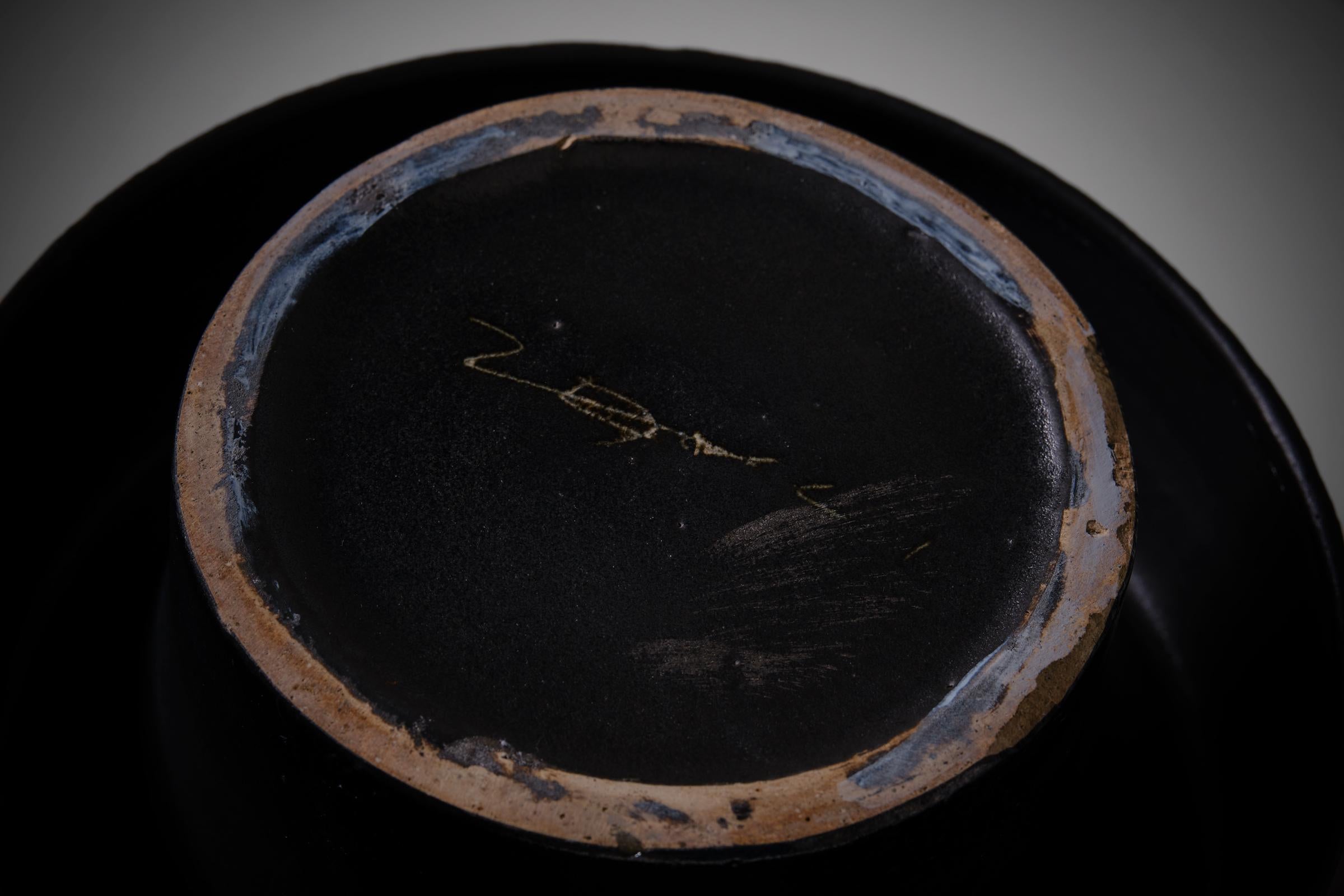 Black Ceramic Bowl by Carlo Zauli, Italy, 1960s For Sale 3