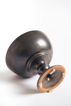 Black Ceramic Bowl by Jean Marais