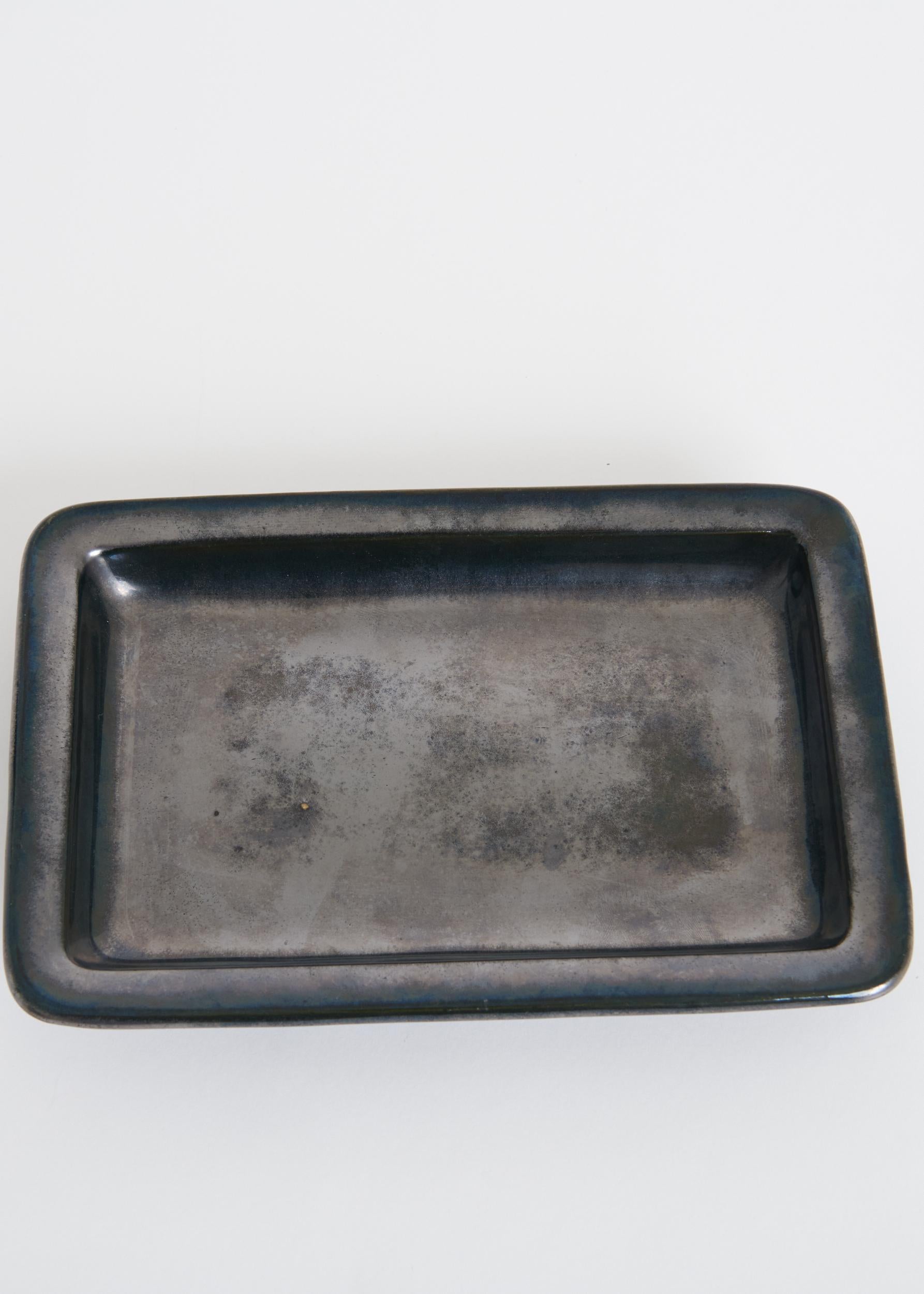 20th Century Black Ceramic Bowl by Lifas