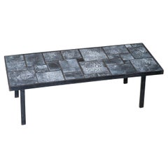 "Black Ceramic Coffee Table" Vintage
