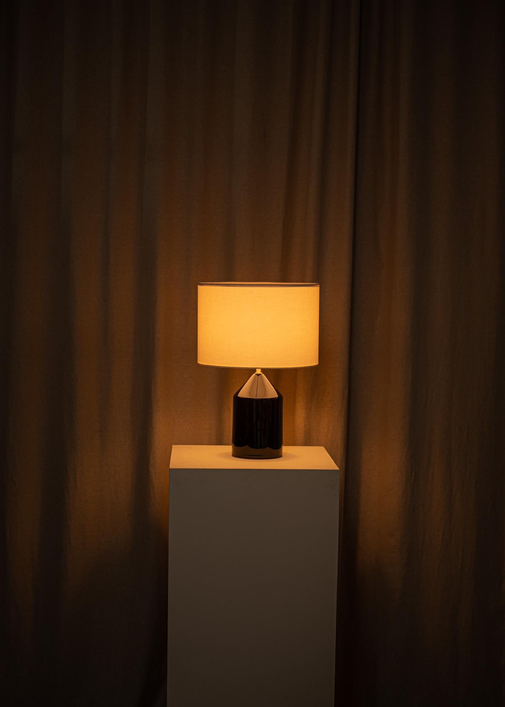 Other Black Ceramic Josef Table Lamp by Simone & Marcel For Sale