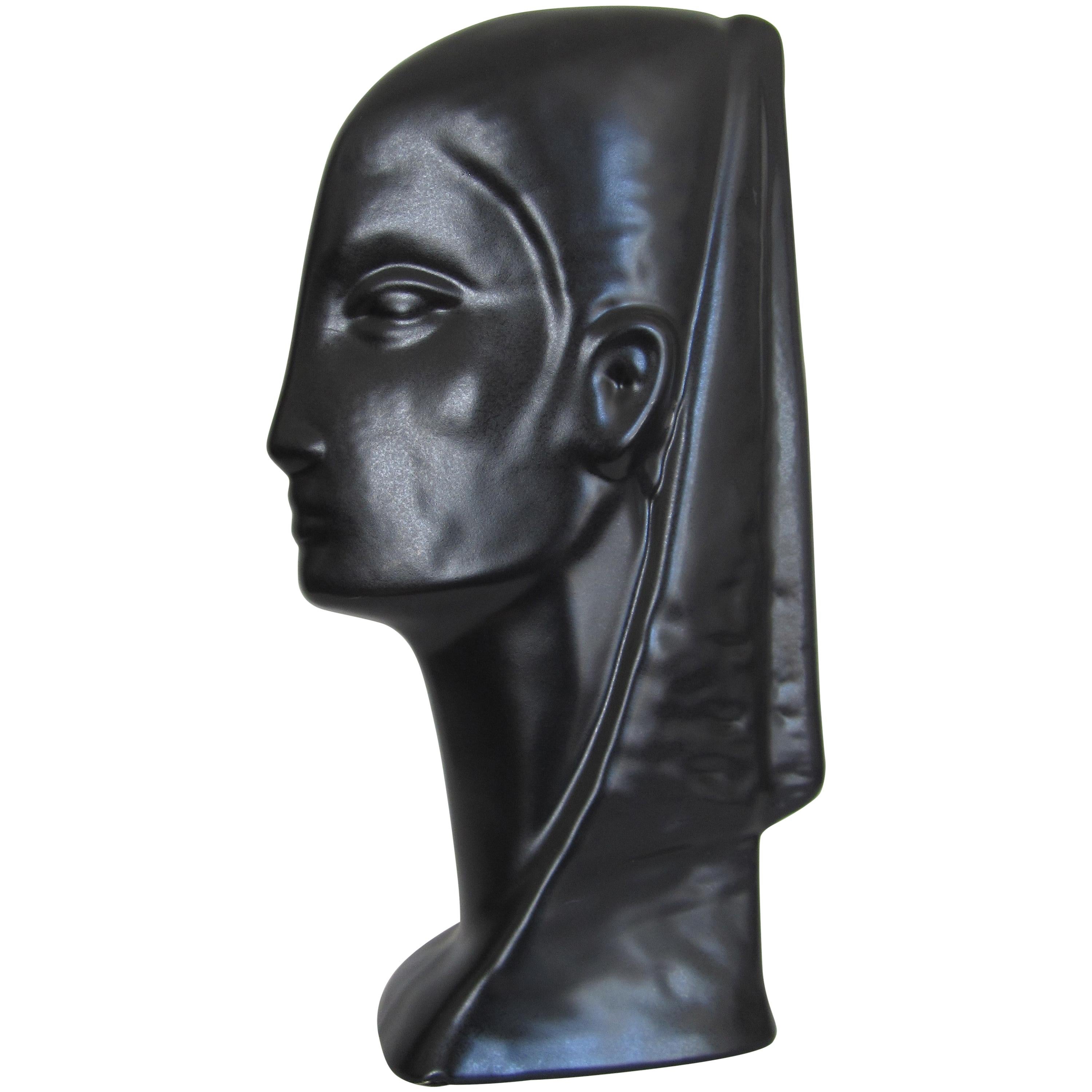 Sculpture de buste de visage féminin 