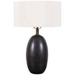 Black Ceramic Table Lamp by Magnolia Ceramics for Lawson-Fenning