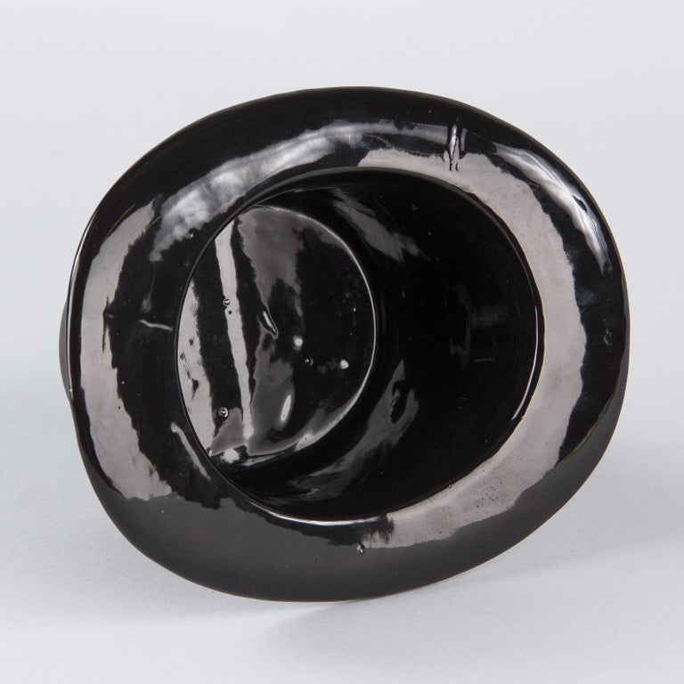 Black Ceramic Top Hat, France, 1950s at 1stDibs