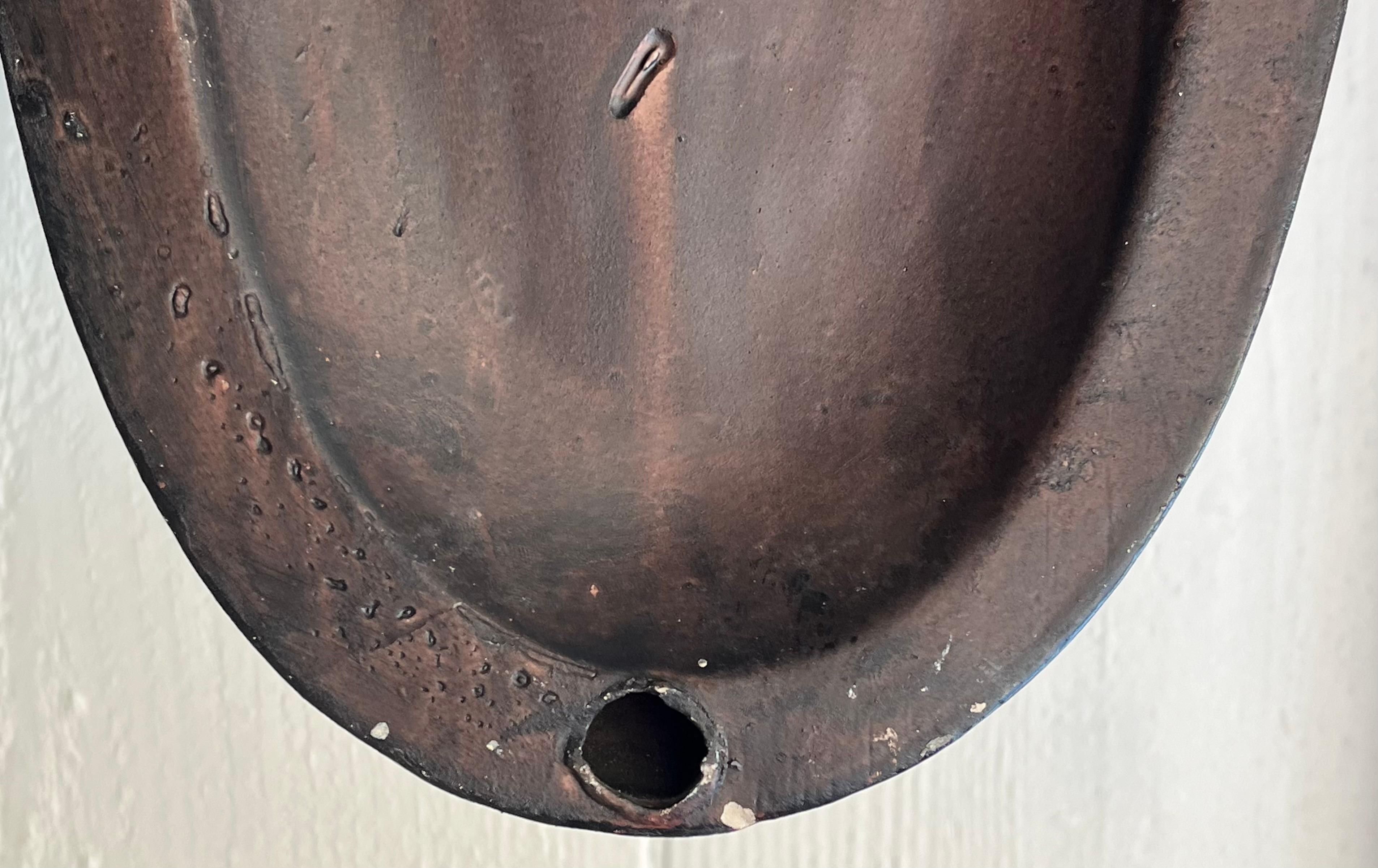 Maschera tribale in ceramica nera - CIRCA 1950/70 in vendita 2