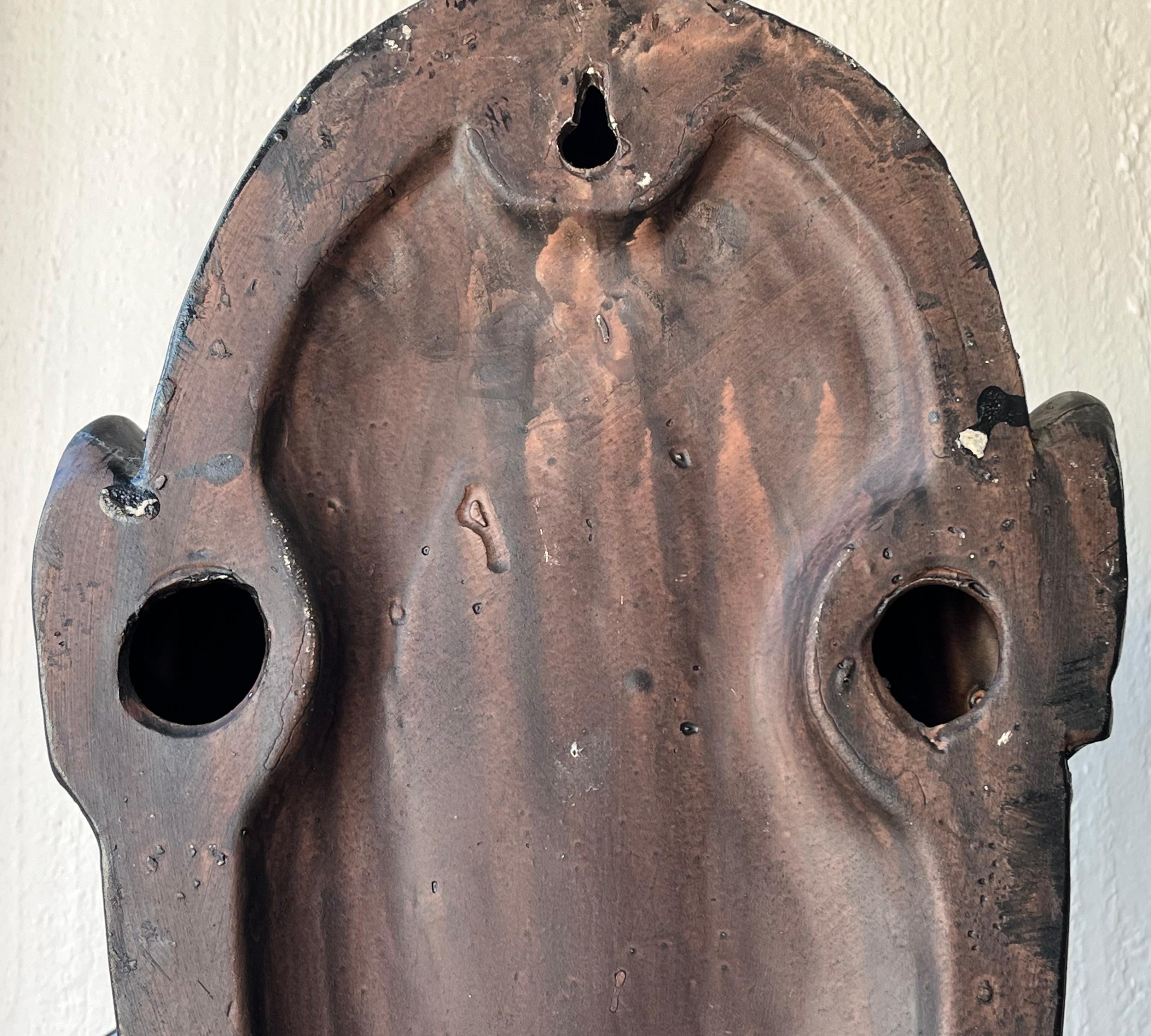 Ceramica Maschera tribale in ceramica nera - CIRCA 1950/70 in vendita