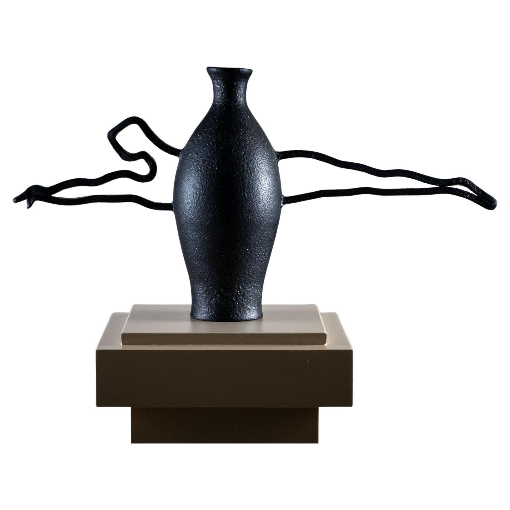 Vaso in ceramica nera di Poemu, Francia 2023 in vendita