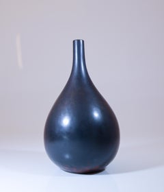 Vase en céramique noire - Carl-Harry Stålhane - Rörstrand - Milieu du XXe siècle