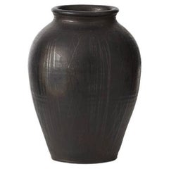 Black Ceramic Vase, Germany, 1950s